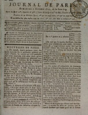 Journal de Paris 〈Paris〉 Sonntag 7. Oktober 1810