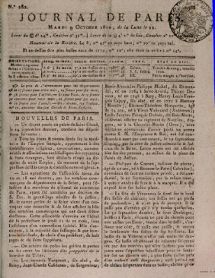 Journal de Paris 〈Paris〉 Dienstag 9. Oktober 1810