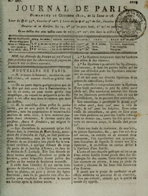 Journal de Paris 〈Paris〉 Sonntag 14. Oktober 1810