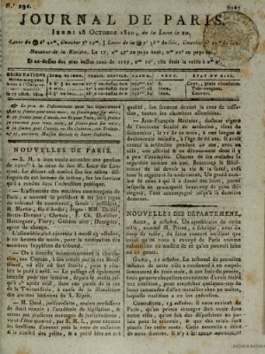 Journal de Paris 〈Paris〉 Donnerstag 18. Oktober 1810