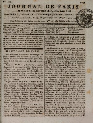 Journal de Paris 〈Paris〉 Mittwoch 24. Oktober 1810