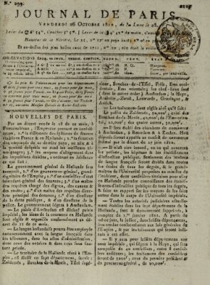 Journal de Paris 〈Paris〉 Freitag 26. Oktober 1810