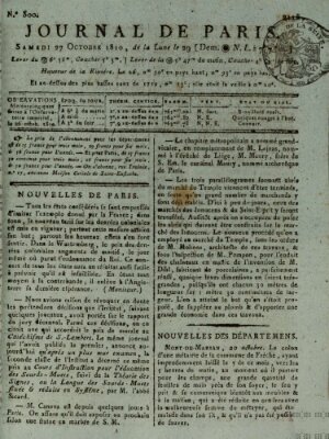 Journal de Paris 〈Paris〉 Samstag 27. Oktober 1810