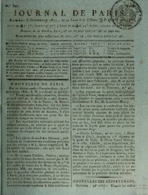 Journal de Paris 〈Paris〉 Samstag 3. November 1810