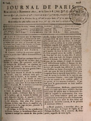 Journal de Paris 〈Paris〉 Sonntag 4. November 1810