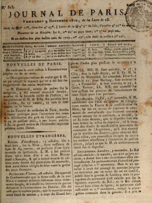 Journal de Paris 〈Paris〉 Freitag 9. November 1810