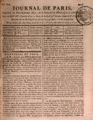 Journal de Paris 〈Paris〉 Samstag 10. November 1810