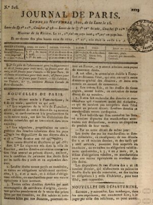 Journal de Paris 〈Paris〉 Montag 12. November 1810