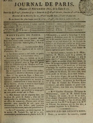 Journal de Paris 〈Paris〉 Dienstag 13. November 1810