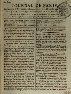 Journal de Paris 〈Paris〉 Sonntag 18. November 1810