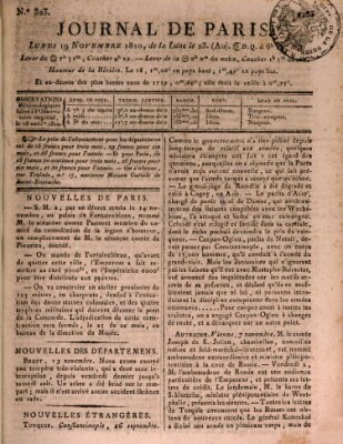 Journal de Paris 〈Paris〉 Montag 19. November 1810