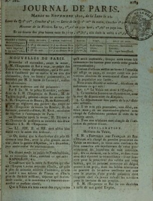 Journal de Paris 〈Paris〉 Dienstag 20. November 1810