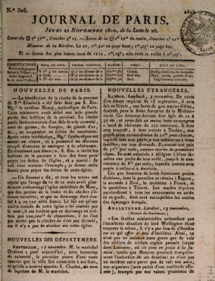 Journal de Paris 〈Paris〉 Donnerstag 22. November 1810