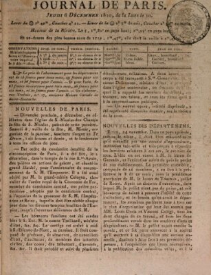 Journal de Paris 〈Paris〉 Donnerstag 6. Dezember 1810