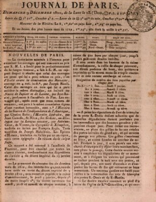 Journal de Paris 〈Paris〉 Sonntag 9. Dezember 1810