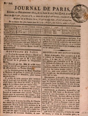 Journal de Paris 〈Paris〉 Montag 10. Dezember 1810