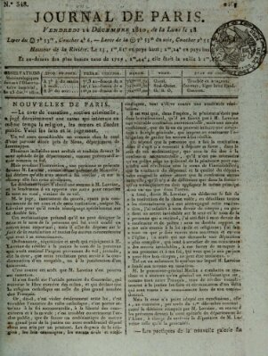 Journal de Paris 〈Paris〉 Freitag 14. Dezember 1810