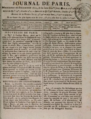 Journal de Paris 〈Paris〉 Mittwoch 26. Dezember 1810