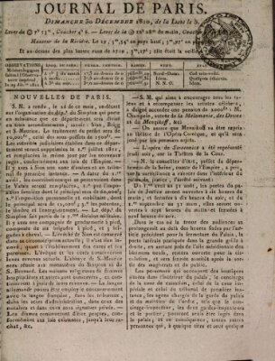 Journal de Paris 〈Paris〉 Sonntag 30. Dezember 1810