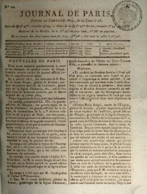 Journal de Paris 〈Paris〉 Donnerstag 10. Januar 1811