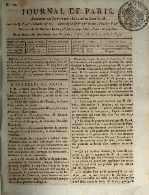 Journal de Paris 〈Paris〉 Samstag 12. Januar 1811