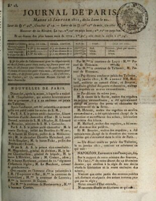 Journal de Paris 〈Paris〉 Dienstag 15. Januar 1811