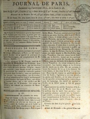 Journal de Paris 〈Paris〉 Samstag 19. Januar 1811