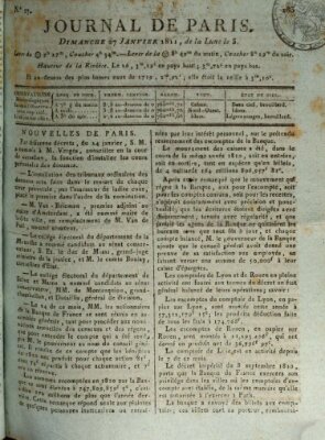 Journal de Paris 〈Paris〉 Sonntag 27. Januar 1811