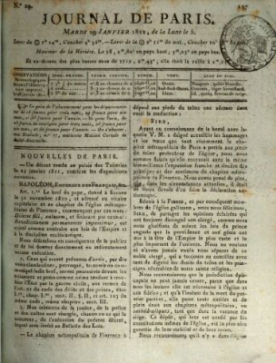 Journal de Paris 〈Paris〉 Dienstag 29. Januar 1811