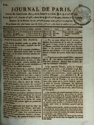 Journal de Paris 〈Paris〉 Donnerstag 31. Januar 1811