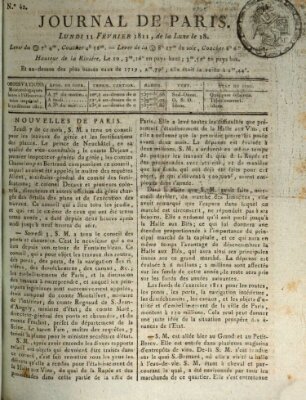 Journal de Paris 〈Paris〉 Montag 11. Februar 1811