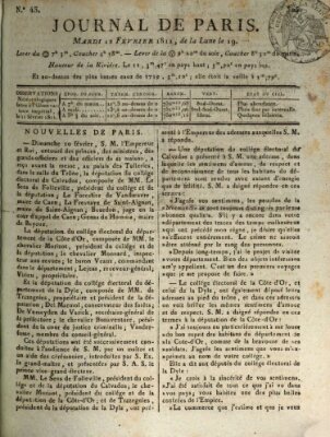 Journal de Paris 〈Paris〉 Dienstag 12. Februar 1811