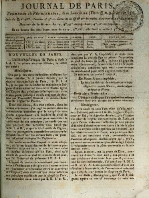 Journal de Paris 〈Paris〉 Freitag 15. Februar 1811