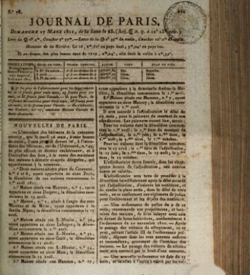 Journal de Paris 〈Paris〉 Sonntag 17. März 1811