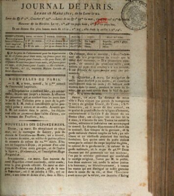 Journal de Paris 〈Paris〉 Montag 18. März 1811