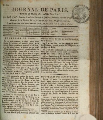 Journal de Paris 〈Paris〉 Montag 25. März 1811