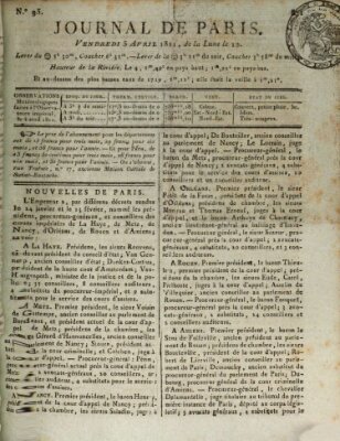 Journal de Paris 〈Paris〉 Freitag 5. April 1811