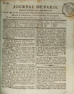 Journal de Paris 〈Paris〉 Samstag 6. April 1811