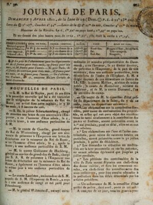 Journal de Paris 〈Paris〉 Sonntag 7. April 1811