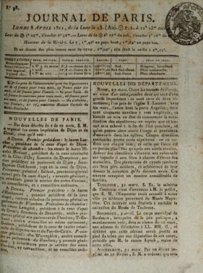 Journal de Paris 〈Paris〉 Montag 8. April 1811