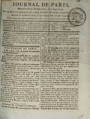 Journal de Paris 〈Paris〉 Mittwoch 10. April 1811