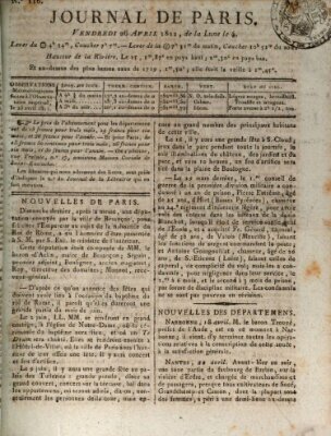 Journal de Paris 〈Paris〉 Freitag 26. April 1811