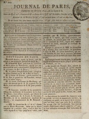 Journal de Paris 〈Paris〉 Samstag 27. April 1811