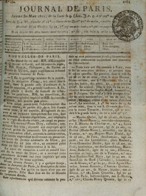 Journal de Paris 〈Paris〉 Donnerstag 30. Mai 1811