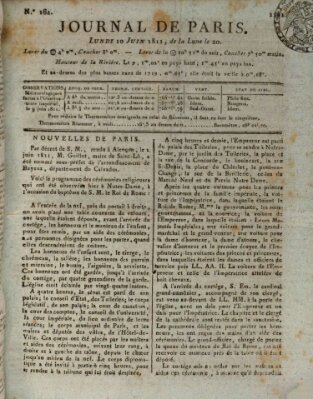 Journal de Paris 〈Paris〉 Montag 10. Juni 1811