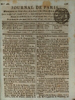 Journal de Paris 〈Paris〉 Mittwoch 12. Juni 1811