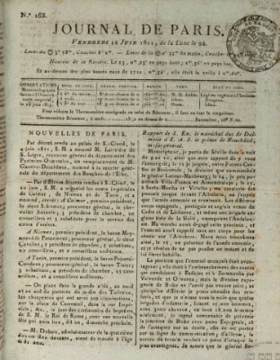 Journal de Paris 〈Paris〉 Freitag 14. Juni 1811