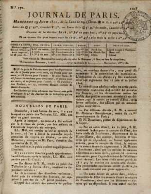 Journal de Paris 〈Paris〉 Mittwoch 19. Juni 1811