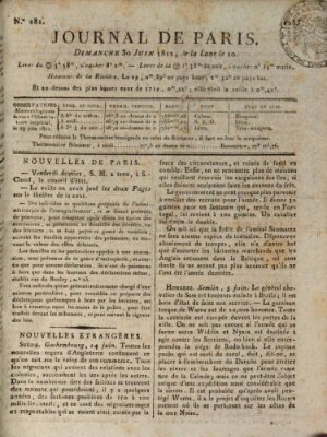 Journal de Paris 〈Paris〉 Sonntag 30. Juni 1811