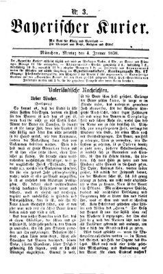 Bayerischer Kurier Montag 4. Januar 1858